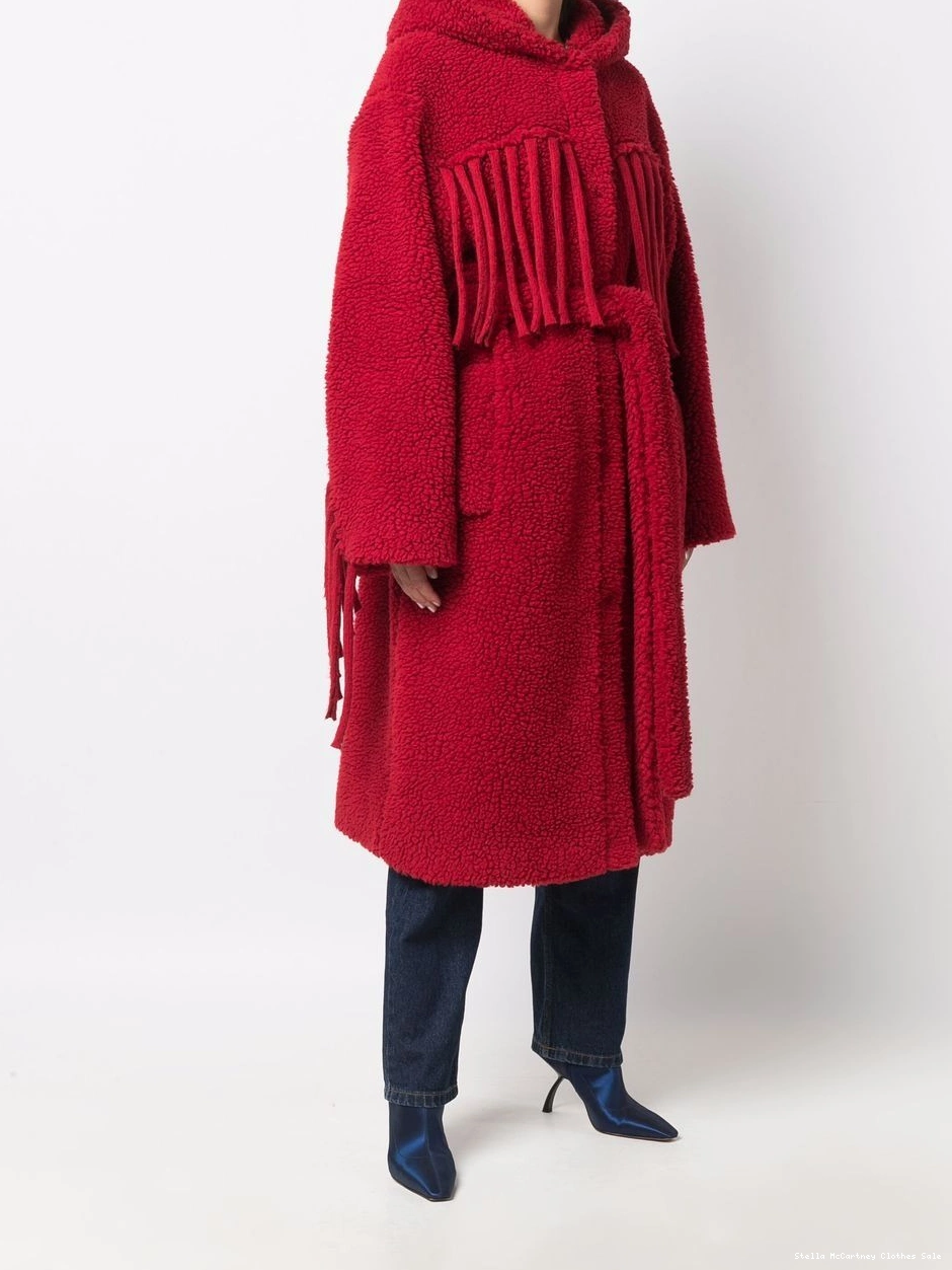 Affordable coat McCartney fringed Stella belted Women 0822